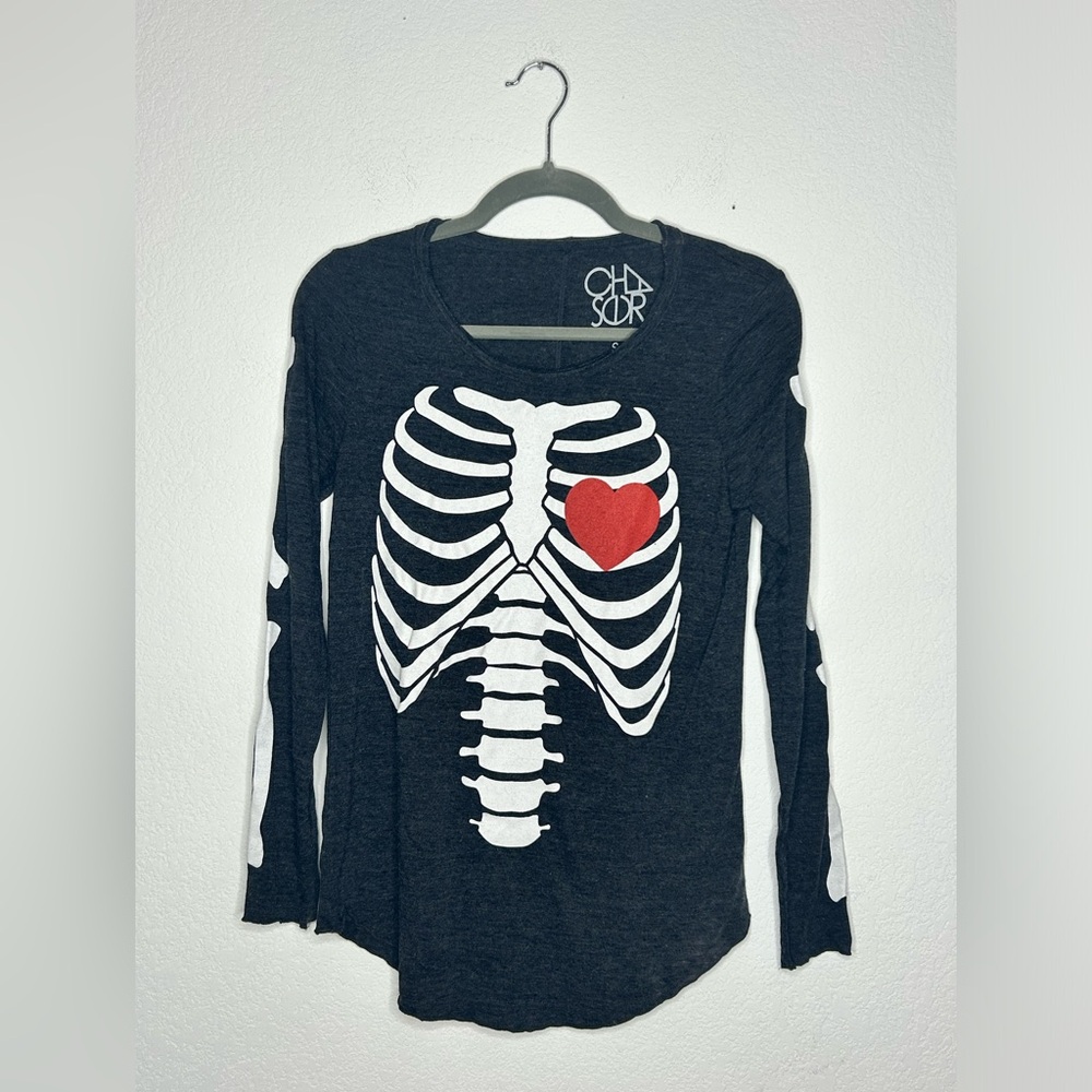 Chaser Gray Graphic Long Sleeve Tee